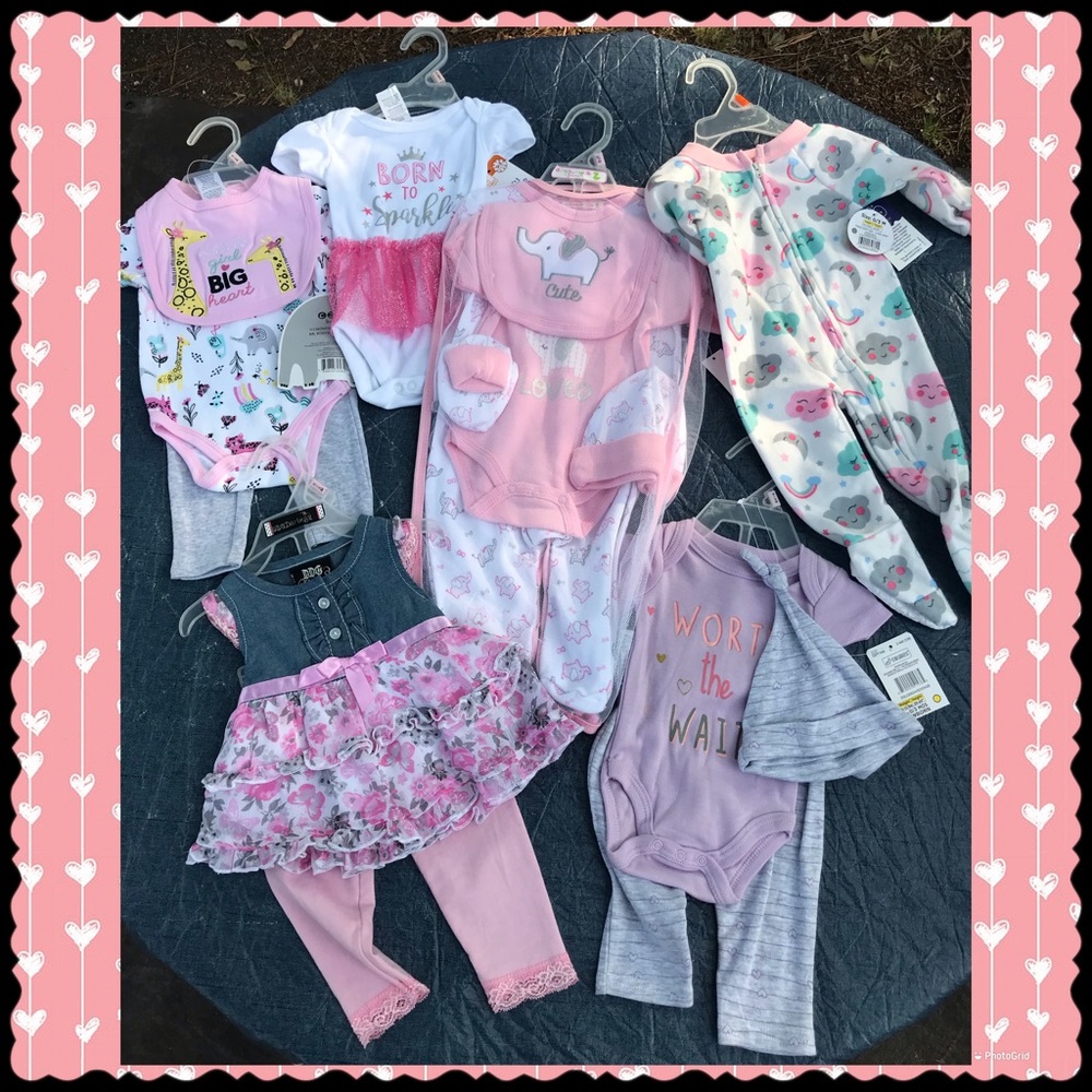 0-3 Months Baby Girl 🌼 Clothes Bundle / Gift set